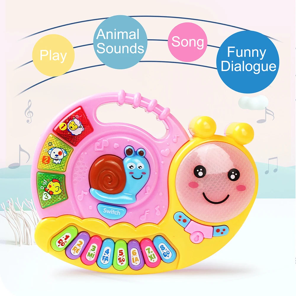 Kid Cartoon Piano Keyboard Game Electronic Multifunctional Toy Animal Sound Flashing Light Baby Instrument Educational Toys Gift