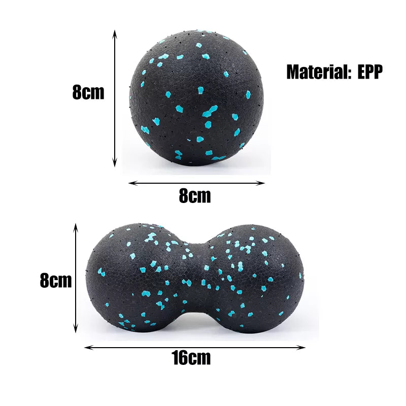 EPP 8cm Peanut Balls Body Massage Fascia Ball High Density Muscle Relaxation Lacrosse Fitness Yoga  Myofascia Ball Relieve Pain