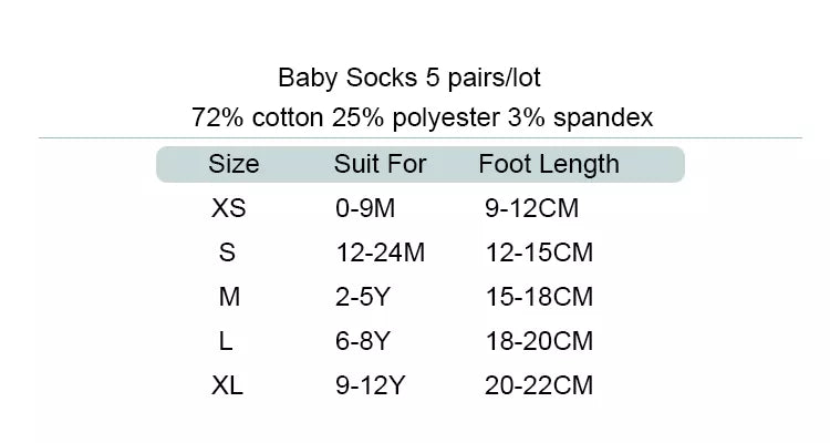 5Pairs/lot 0-2Y Infant Baby Socks Baby Socks for Girls Cotton Mesh Cute Newborn Boy Toddler Socks Baby Clothes Accessories