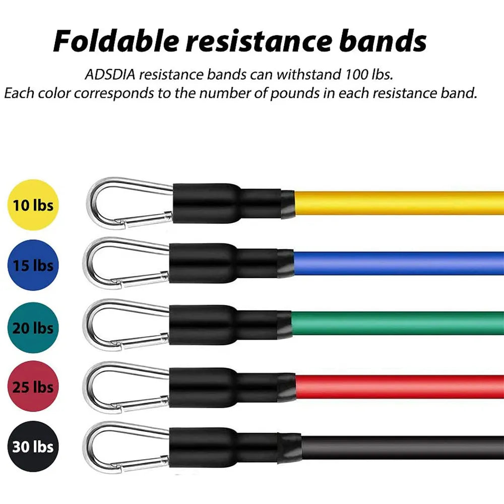 Resistance Bands Set Bodybuilding Home Gym Equipment Professional Weight Training Fitness Elastic Rubber Bands Workout Expander