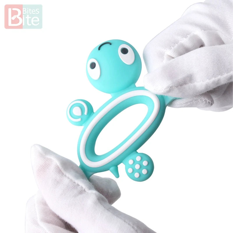 Silicone Baby Teethers Turtle 1PC Food Grade Animal Silicone Tiny Rod Children's Goods Nurse Gift Baby Teether Toys Bite Bites