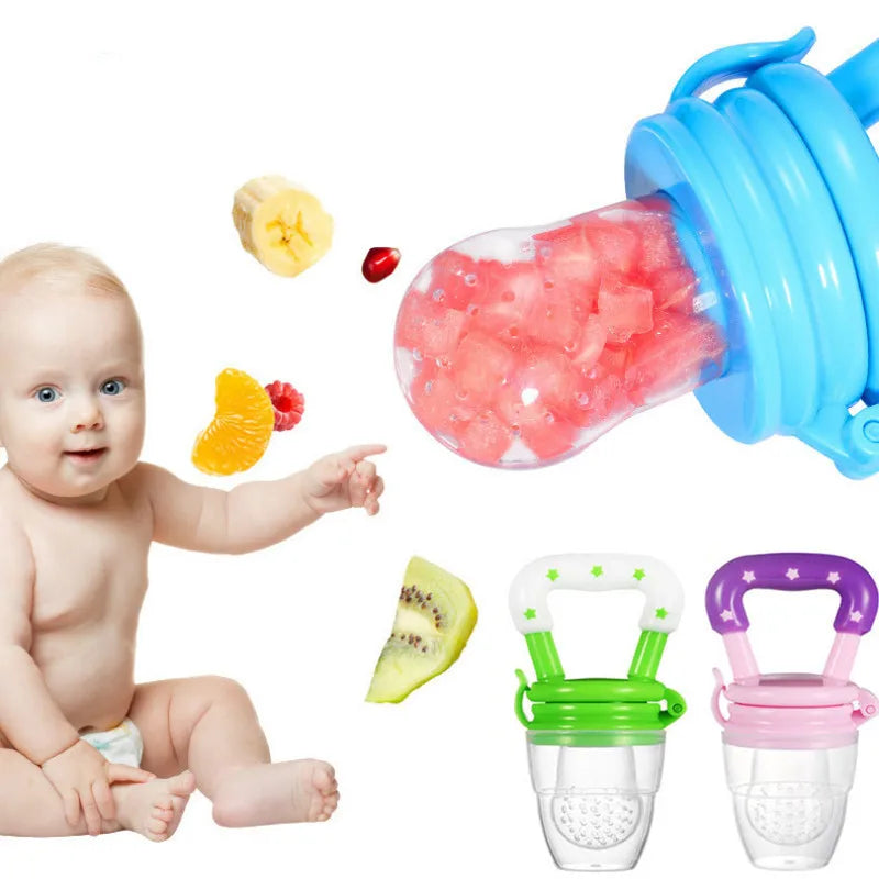 Baby Teether for Teeth Bebe Pacifier Fresh Food Feeder Babies accessories newborn Silicone Rice Cereal Fruit Bottle Squeeze