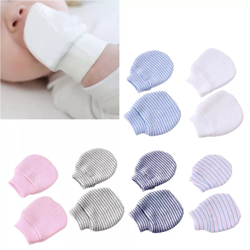 3 Pair/set Simple Cute Baby Knitting Mitten Newborn Anti-eat Hand Anti-Grab Face Protect Glove Baby Mitten