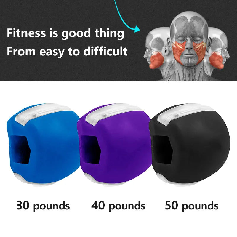 jaw exerciser massaging ball Fitness Face Masseter men facial pop go mouth jawline Jaw Muscle Exerciser chew ball training gift