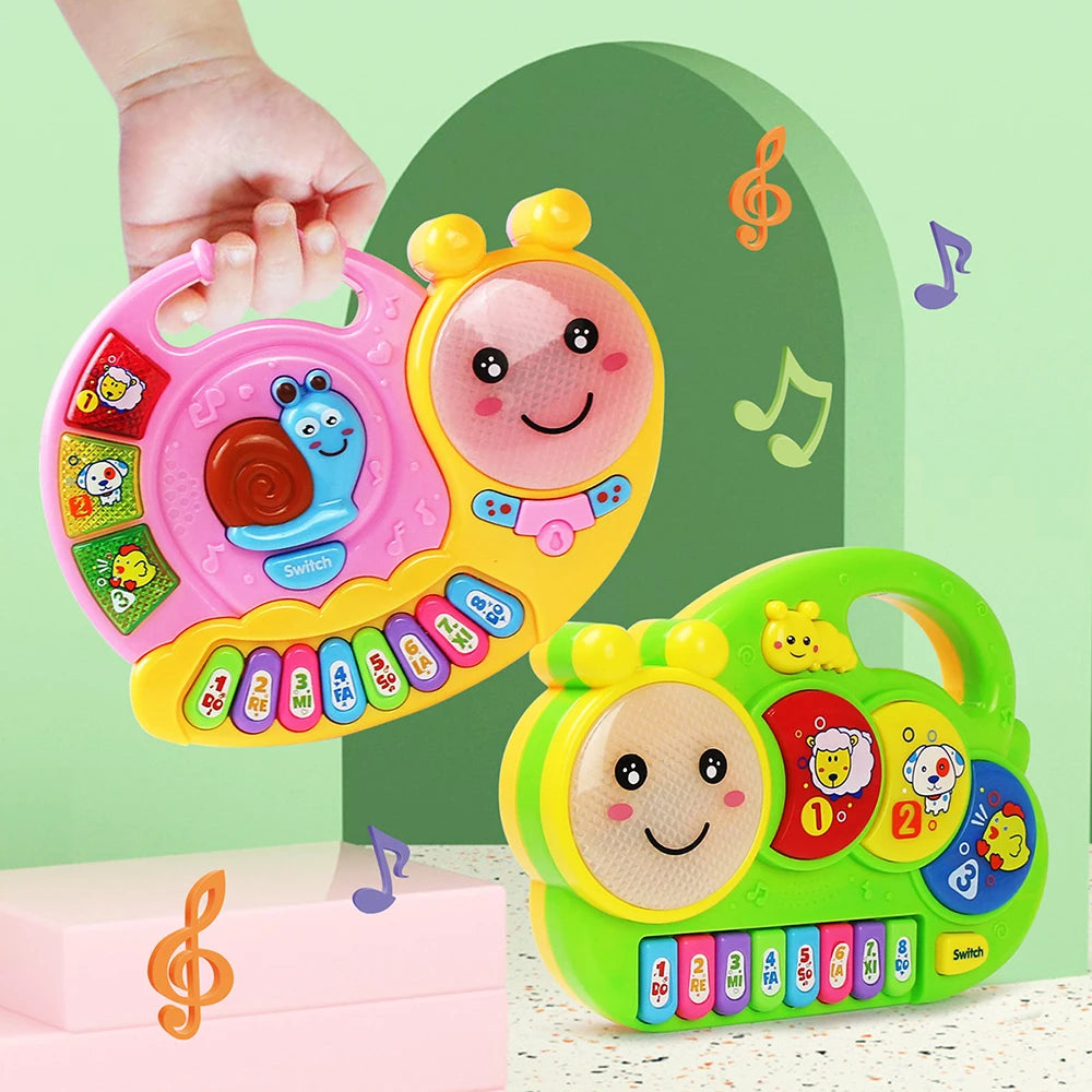 Kid Cartoon Piano Keyboard Game Electronic Multifunctional Toy Animal Sound Flashing Light Baby Instrument Educational Toys Gift