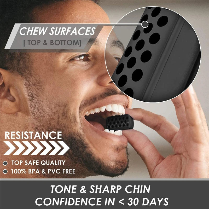 Facial Jaw Exerciser Gym Fitness Ball JawLine Muscle Training Double Chin Reducer Neck Face Slimming Mouth Jawliner