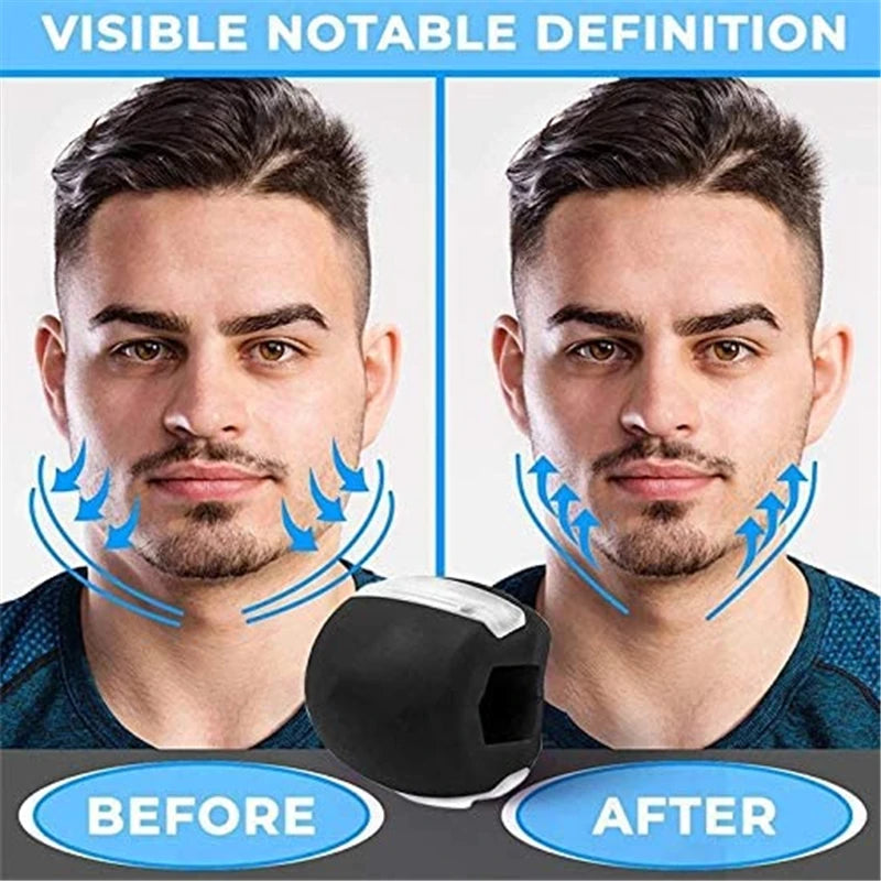 Facial Jaw Exerciser Gym Fitness Ball JawLine Muscle Training Double Chin Reducer Neck Face Slimming Mouth Jawliner