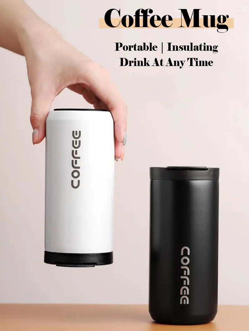 400ml Stainless Steel Thermal Coffee Mug 304 Thermos Mug Leak Proof Portable Travel Thermal Cup Water Bottle