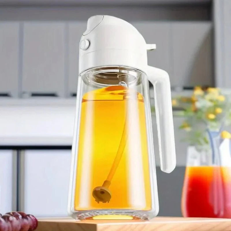 2in1 500ml Plastic Spray Oil Sprayer Bottle Spray Oil Dispenser Oil Jar Cruet BBQ Kitchen Baking Roasting Picnic Kitchen Tool