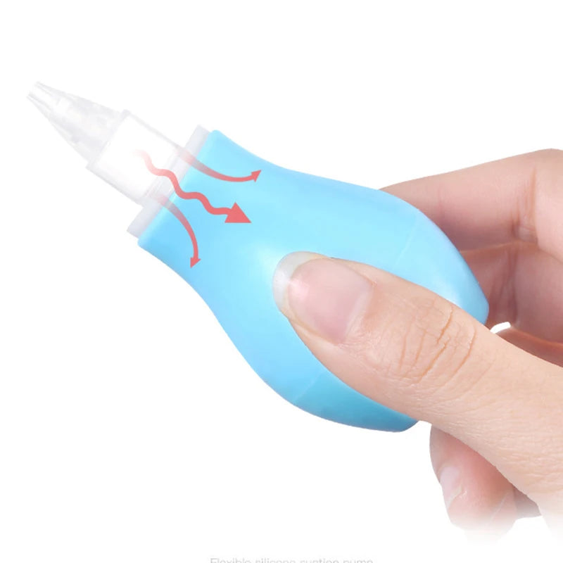 New Born Silicone Kids Safety Nose Cleaner Manual Snot Vacuum Suction Soft Children Nasal Aspirator Baby Care Accessory