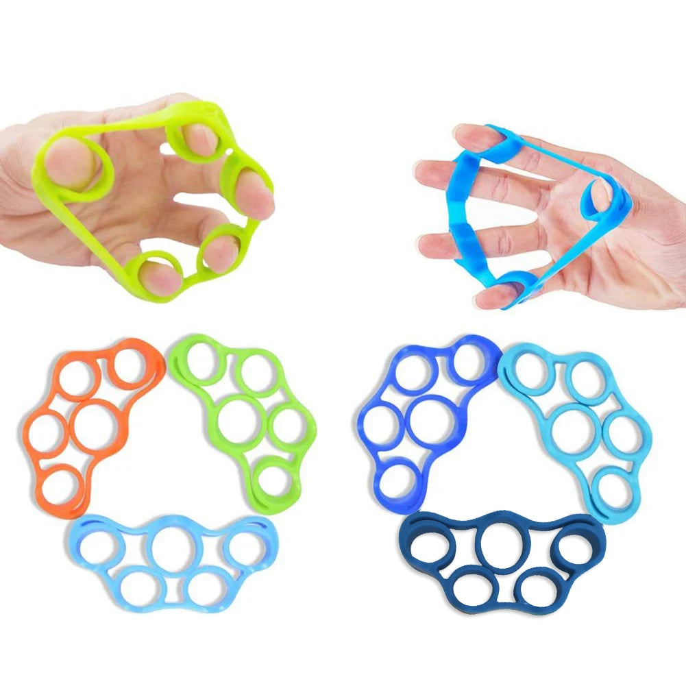 Wrist Stretcher Finger Gripper Expander Strength Trainer Exercise Silicone Hand Gripper 5 Finger Pinch Carpal Expanders For Gym