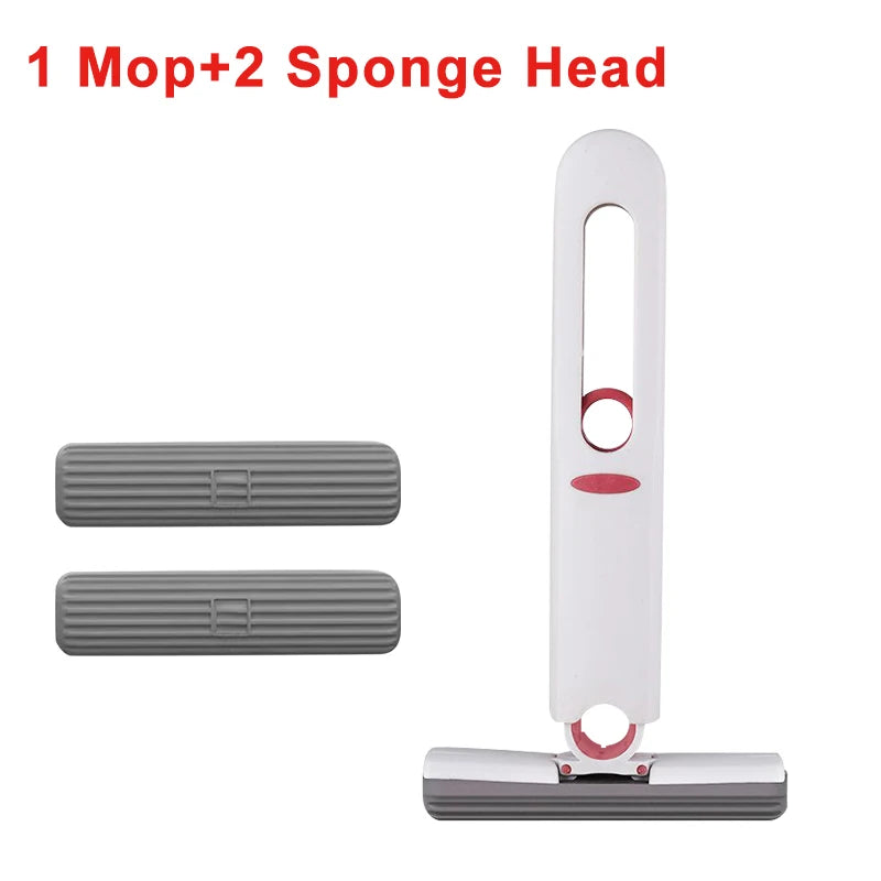 Powerful Squeeze Mini Mop Folding Home Cleaning Mops With Sponge Self-squeezing Floor Washing Mops Desk Window Car Clean Tools