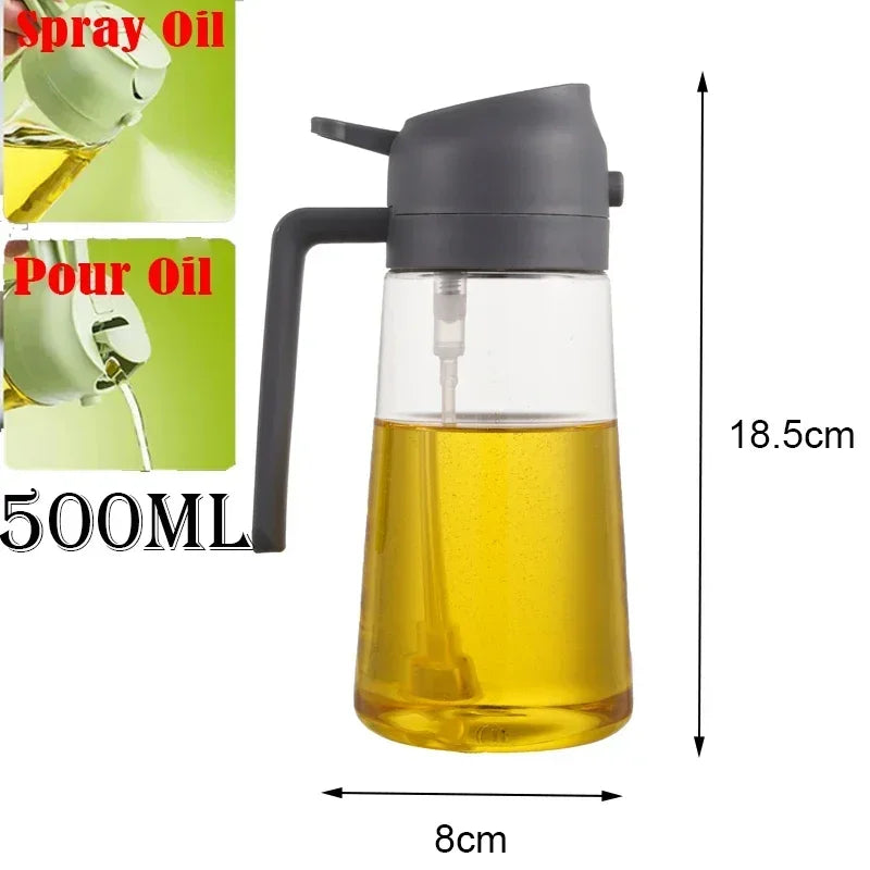 2 in 1 200/300/500ml Oil Spray for Kitchen Spray Oil Bottle Oil Washer Vinegar Soy Sauce Sprayer Containers  Washer