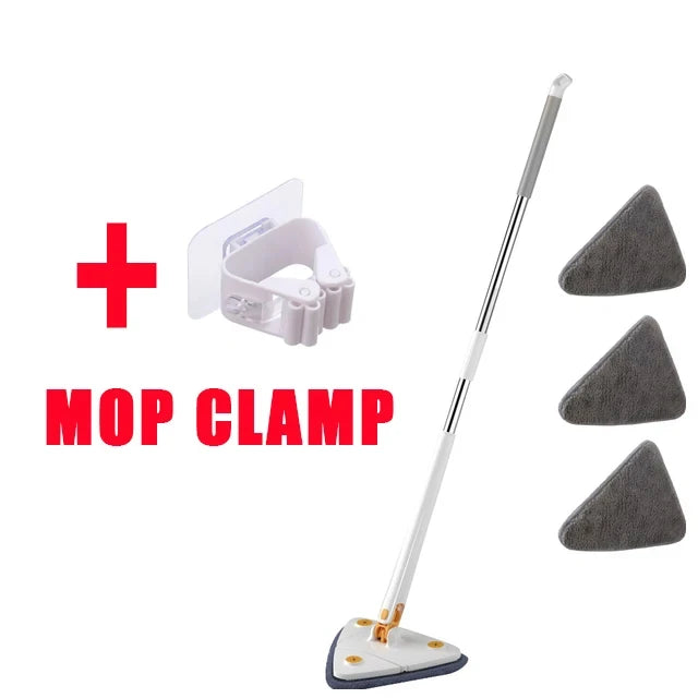 UNTIOR Telescopic Triangle Mop 360° Rotatable Spin Cleaning Mop Squeeze Wet and Dry Use Water Absorption Home Floor Tools