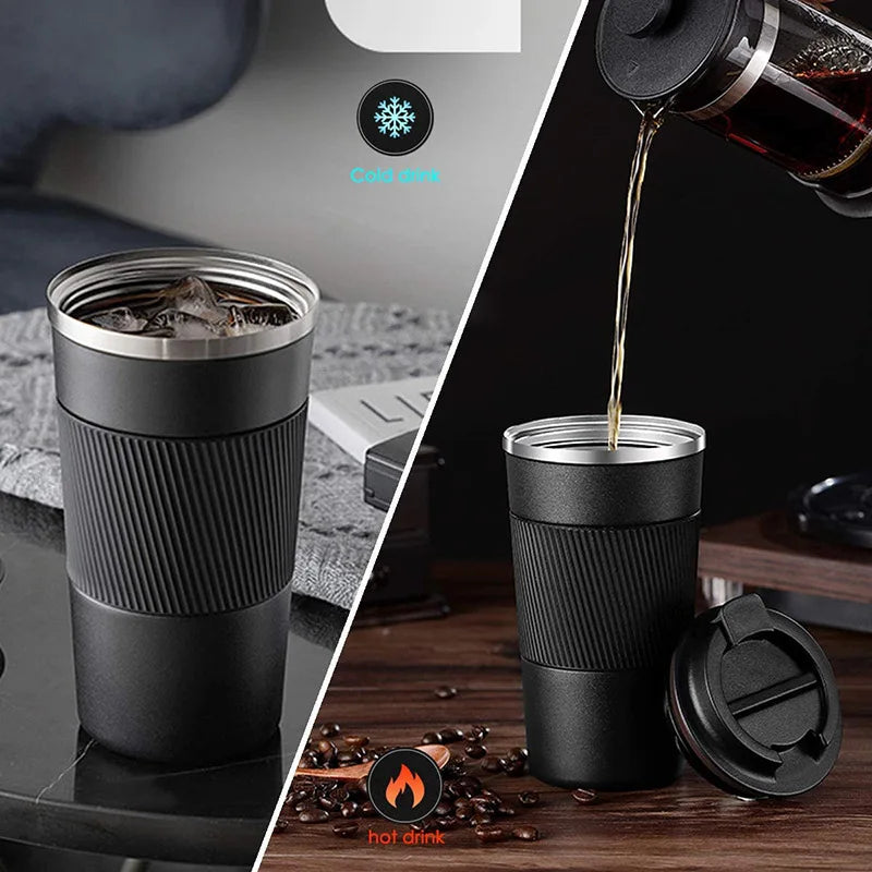 380ML/510ML Travel Coffee Mug Stainless Steel Thermal Mug Leakproof Car Tumbler Vacuum Flasks Portable Insulated Bottles