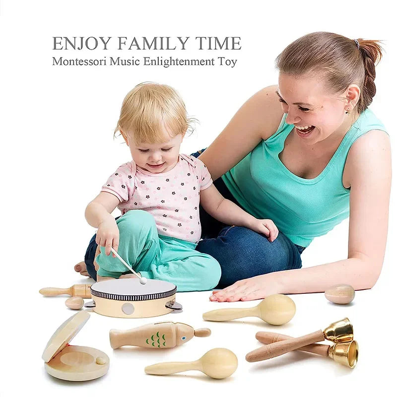 Musical Instruments For Baby 1 2 3 Years Montessori Baby Wooden Toys Child Game Interactive Music Toys Educational Toys For Baby