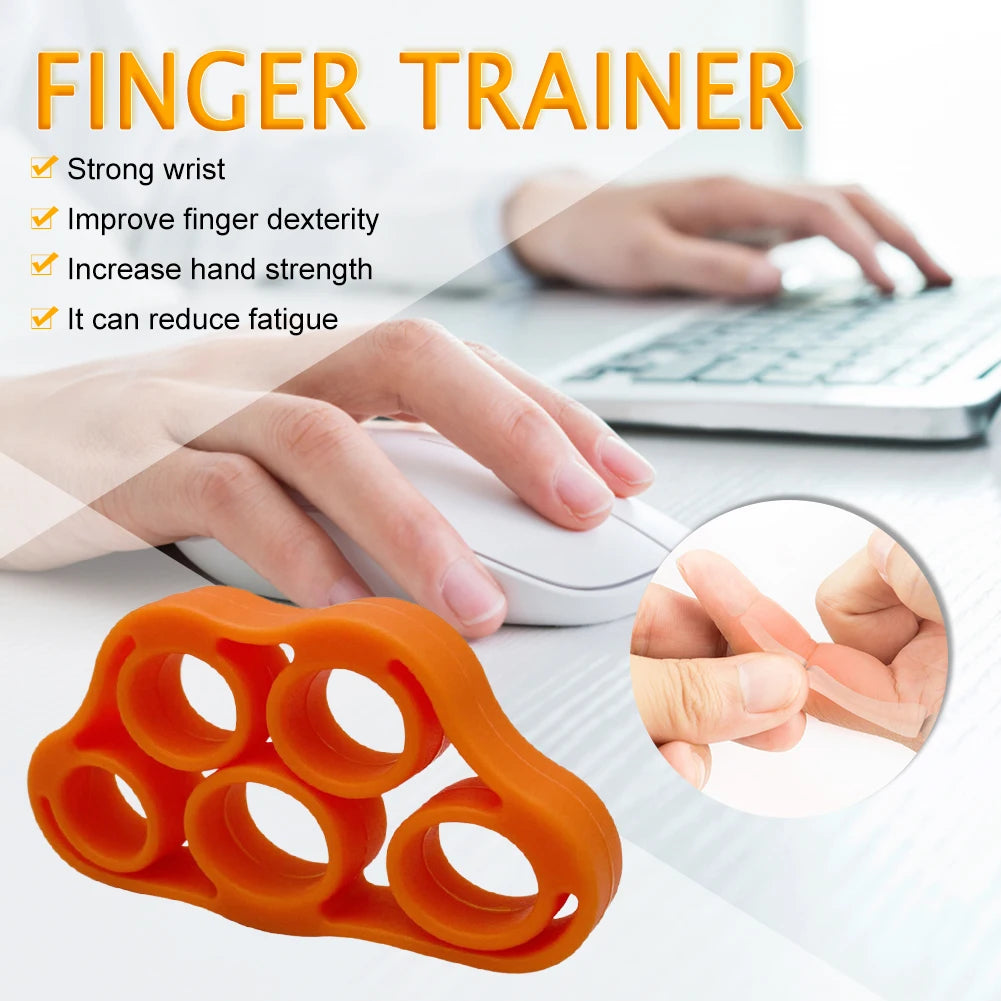 Wrist Stretcher Finger Gripper Expander Strength Trainer Exercise Silicone Hand Gripper 5 Finger Pinch Carpal Expanders For Gym