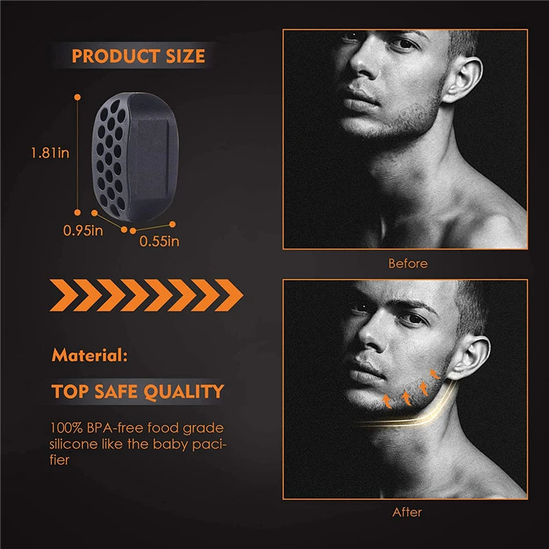 2pcs 40/5060lbs Jawline Exerciser Ball Facial Jaw Muscle Toner Fitness Anti-aging Food-grade Face Chin Bit Cheek Lifting Trainer