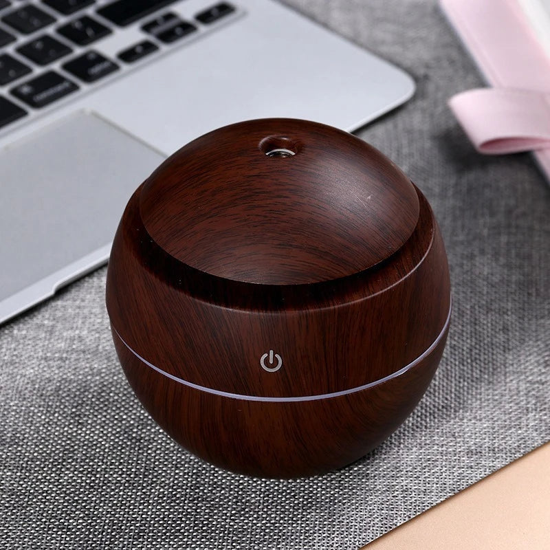 Home Wood Grain Air Humidifier Purifier Aroma Diffuser USB Ultrasonic Cool Mist Sprayer Essential Oil Fragrance