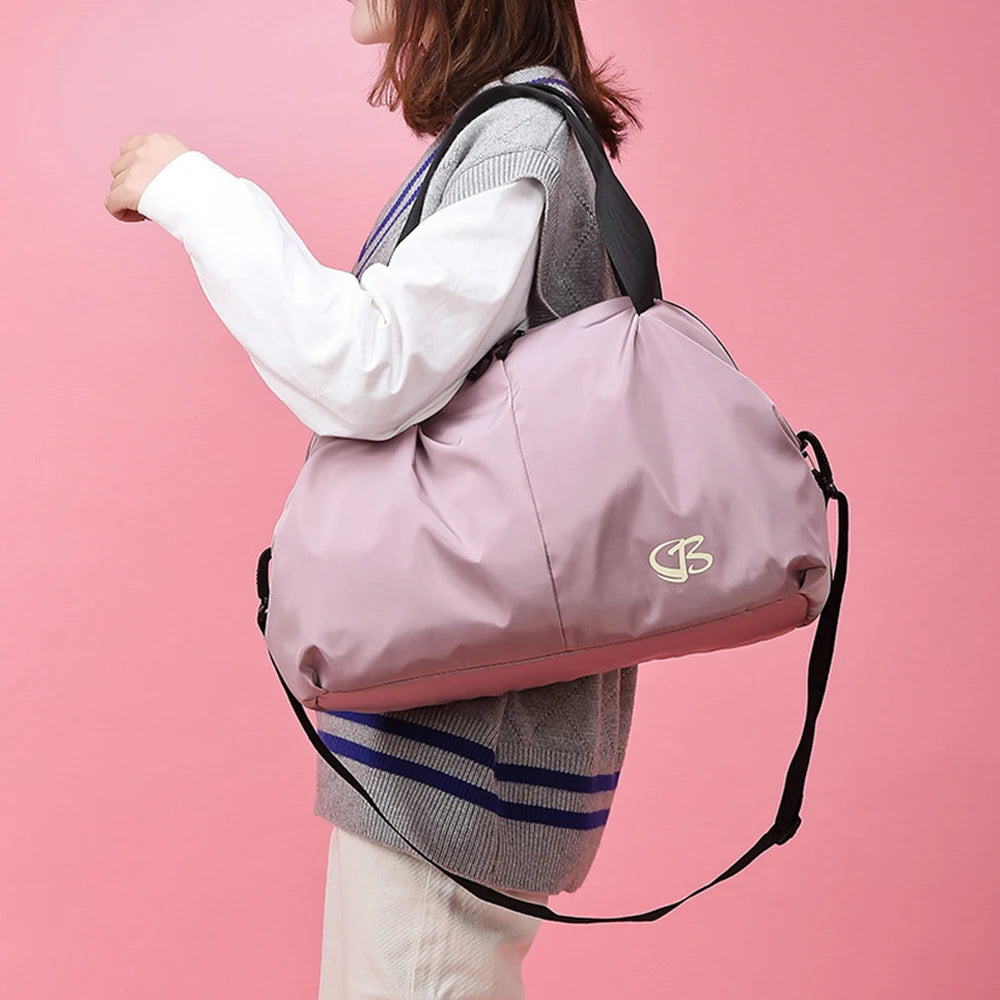 Women Large Capacity Gym Bag Waterproof Swimming Yoga Sports Bags Multifunction Hand Travel Duffle Weekend Package
