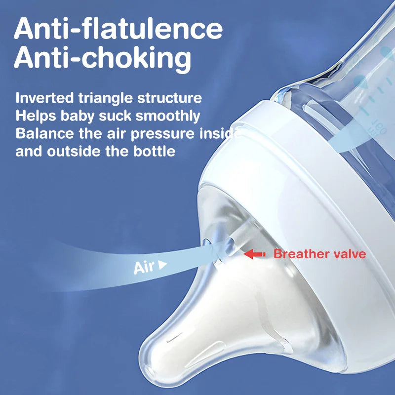 Dr.isla Anti-Choke Baby Bottle Newborn Glass Bottles 90/160ML Anti-flatulence Milk Feeding Bottles Infant BPA Free 0-3 Month
