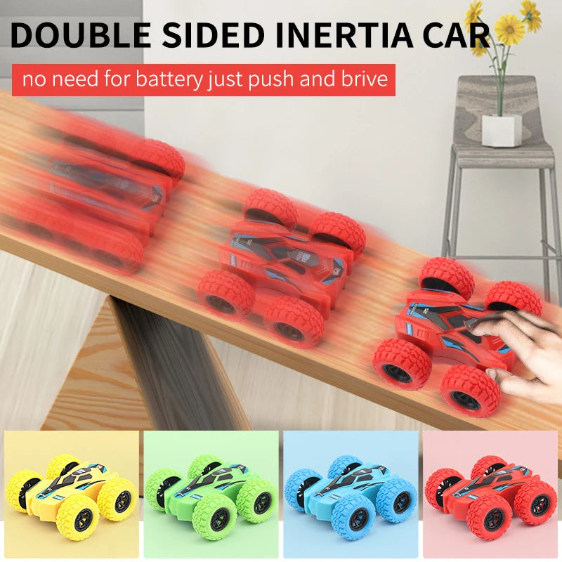 Fun Pull Back Car Double-Side Vehicle Inertia Safety and Fall Resistance Shatter-Proof Model for Kids Boys Children's Toys Car