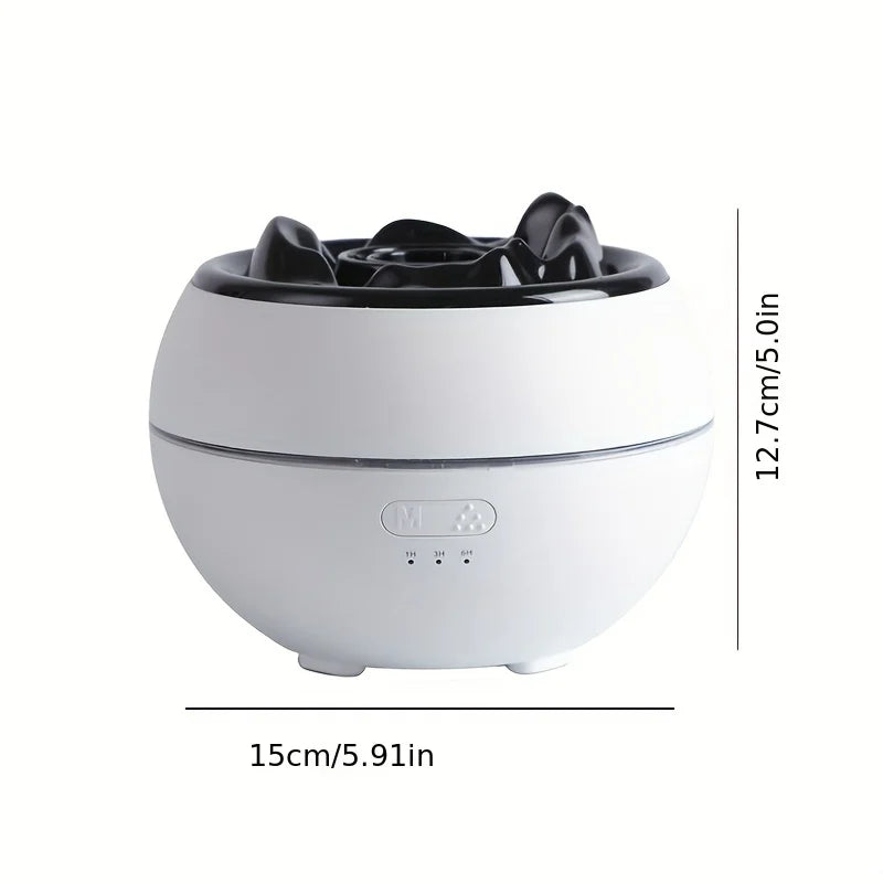 New style 360ml 7 colors fire flame Cool Mist humidifier Aroma Essential Oil h2o USB air Diffuser Volcano humidifier