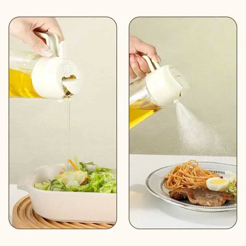 2 in 1 200/300/500ml Oil Spray for Kitchen Spray Oil Bottle Oil Washer Vinegar Soy Sauce Sprayer Containers  Washer