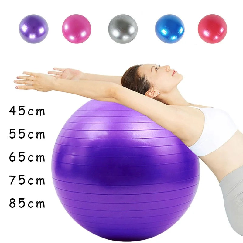 New PVC Fitness Balls Yoga Ball Thickened Explosion-proof Exercise Home Gym Pilates Equipment Balance Ball 45cm/55cm/65cm/75cm