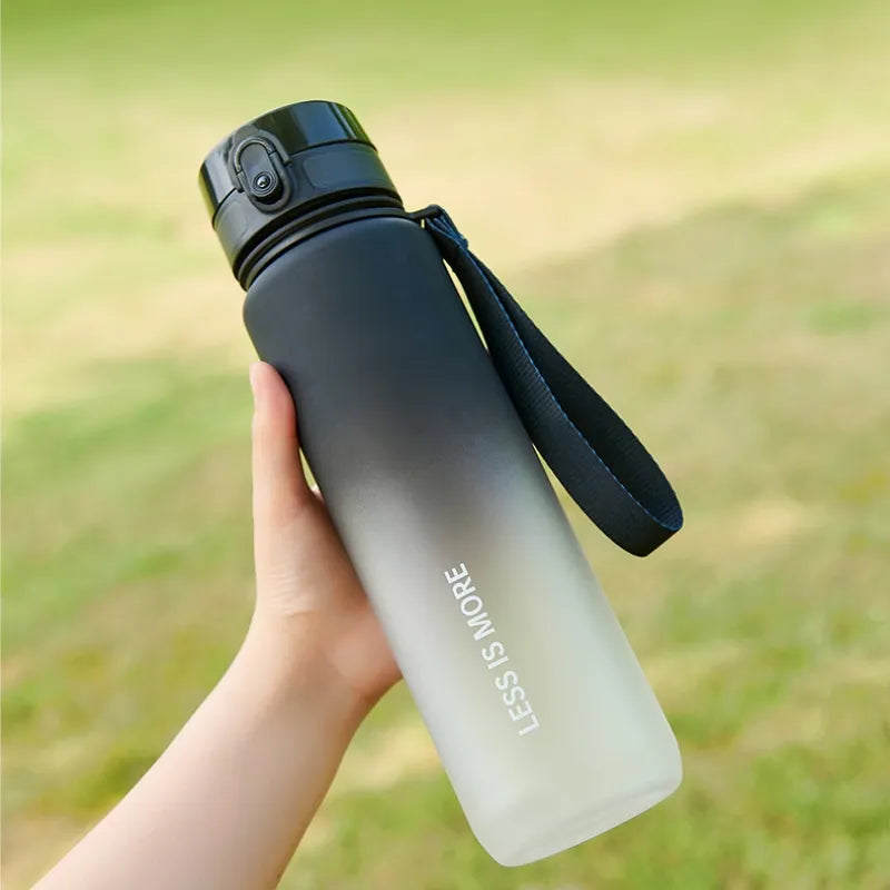 Portable Cup Gradient Color Leak-proof Plastic Water Bottle Large Capacity Outdoor Travel Sports Fitness Jugs Drinkware