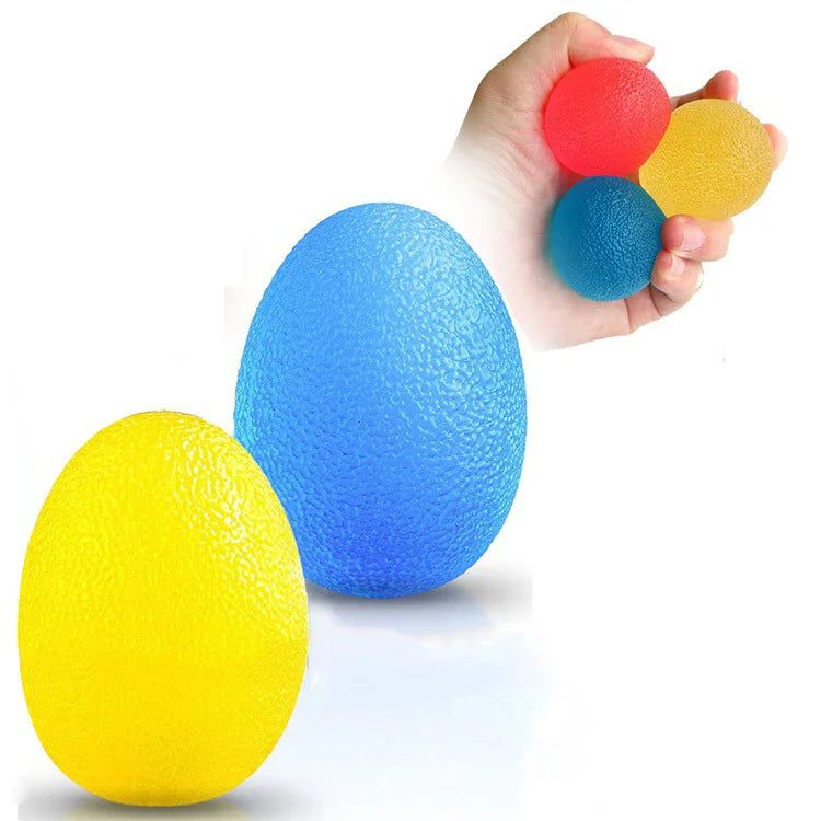 Silicone Hand Grip Ball Egg Men Women Gym Fitness Finger Heavy Exerciser Strength Muscle Recovery Gripper Trainer