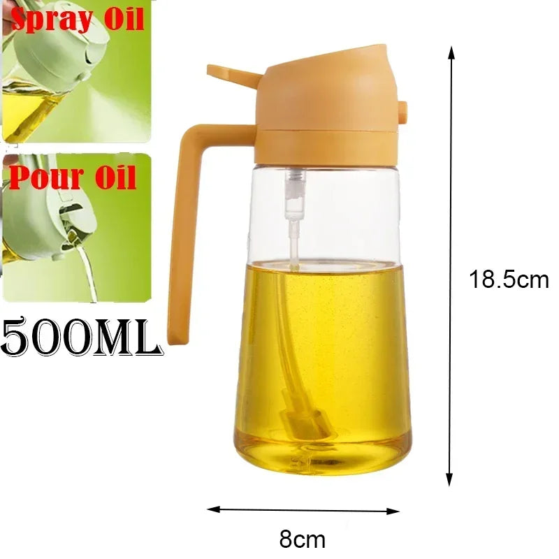 2 in 1 200/300/500ml Oil Spray for Kitchen Spray Oil Bottle Oil Washer Vinegar Soy Sauce Sprayer Containers  Washer