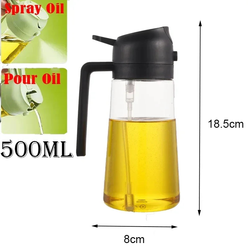 2 in 1 200/300/500ml Oil Spray for Kitchen Spray Oil Bottle Oil Washer Vinegar Soy Sauce Sprayer Containers  Washer