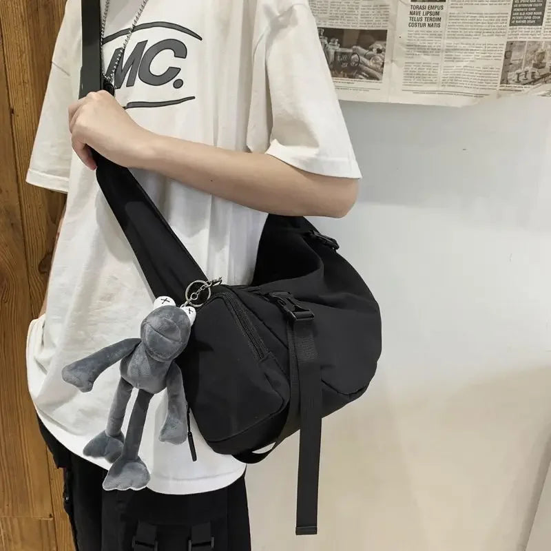 Casual backpack ins Japanese functional tooling bag men's large-capacity shoulder bag sports backpack tide boys' bags