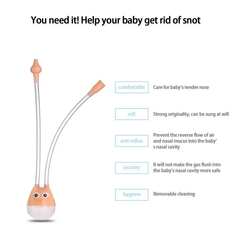 Baby Nose Sucker Nose Cleaner Suction For Babies Infant Nasal Aspirator Manual Mucus Aspirator For Baby Toddler Nasal Congestion