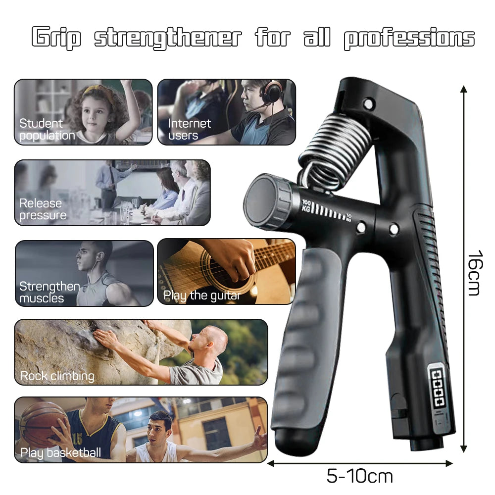 Strengthen Hand Grip 10-100Kg Wrist Expander Finger Exerciser for Forearm Muscle Recovery Fitness GymTraining Hand Gripper Gift
