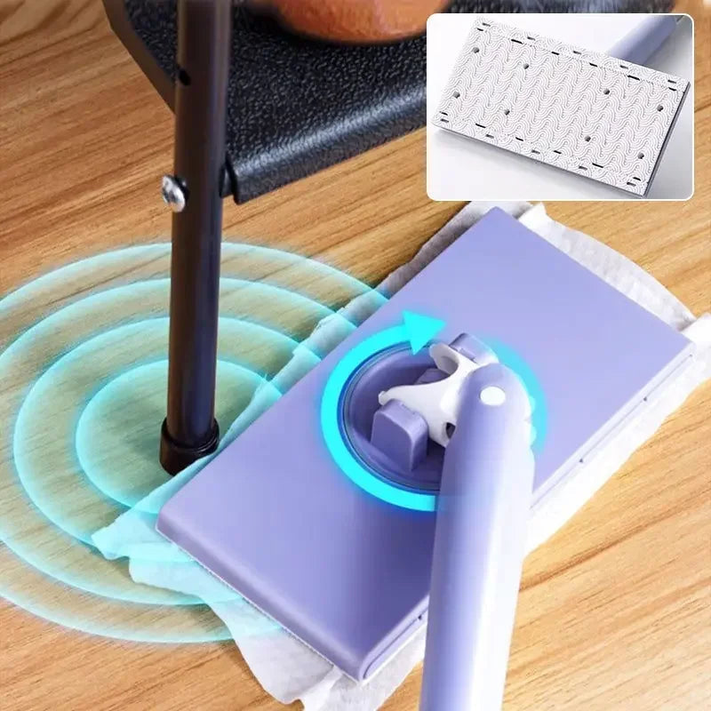 1-8PCS Household Cleaning Multifunctional Washcloth Mop Lazy Automatic Clip Cloth Flat Dusting Wipe Glass Flat Small Mop