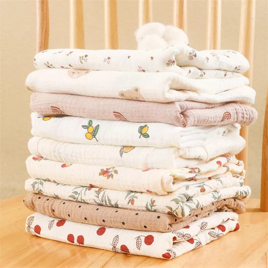 Cotton Gauze Muslin Baby Blanket Super Soft Newborn Swaddle Wrap Quick Dry Boy Girl Kids Bath Towel Baby Stroller Blanket Cover