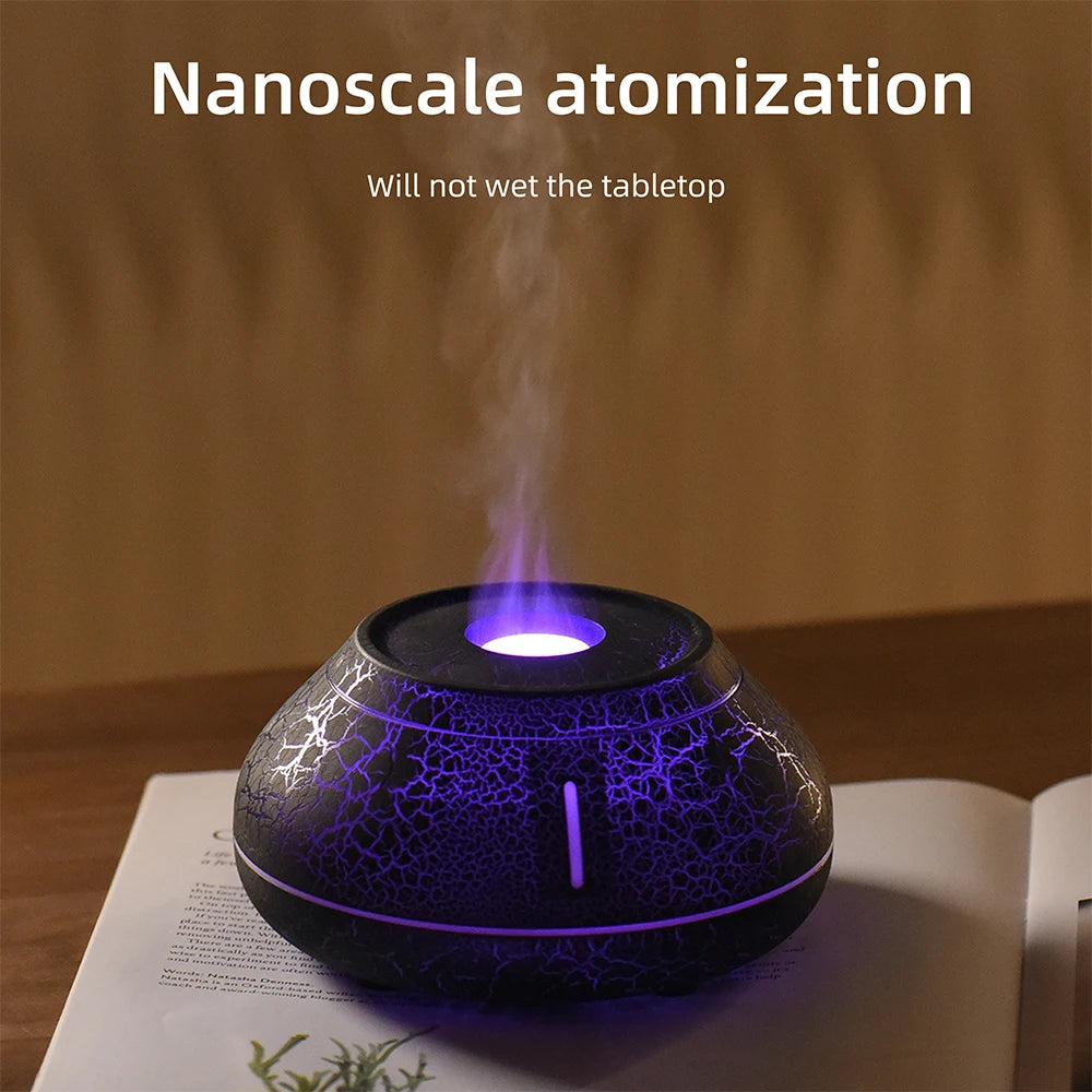 Flame Air Humidifier Mini Volcano Fire Lava Aroma Diffuser Essential Oil Ultrasonic Cool Mist Maker Fogger Led Lamp Difusor