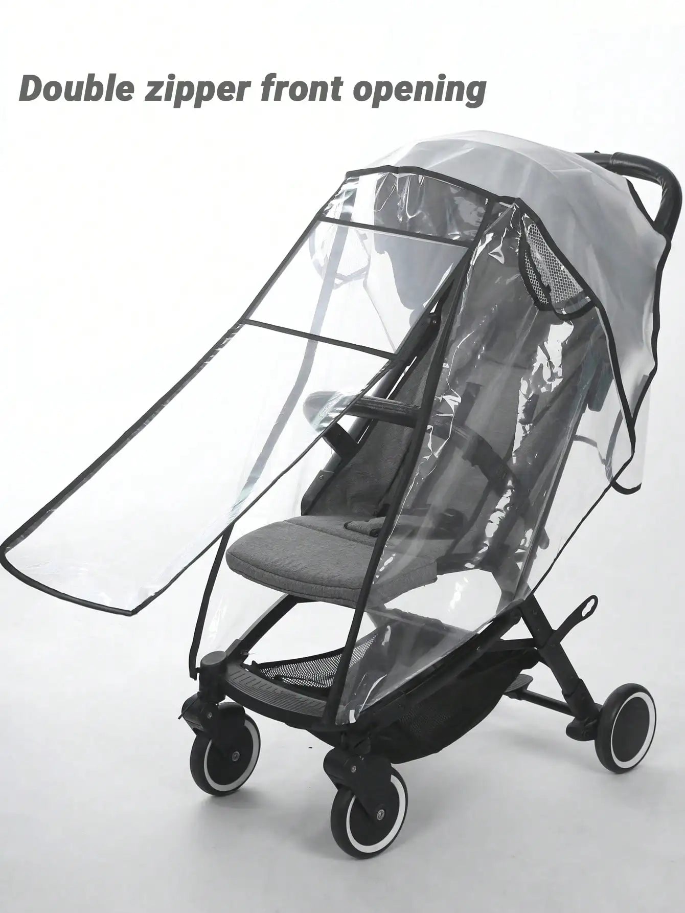 Baby stroller accessories waterproof and rainproof cover transparent windproof and dustproof opened for baby stroller raincoats