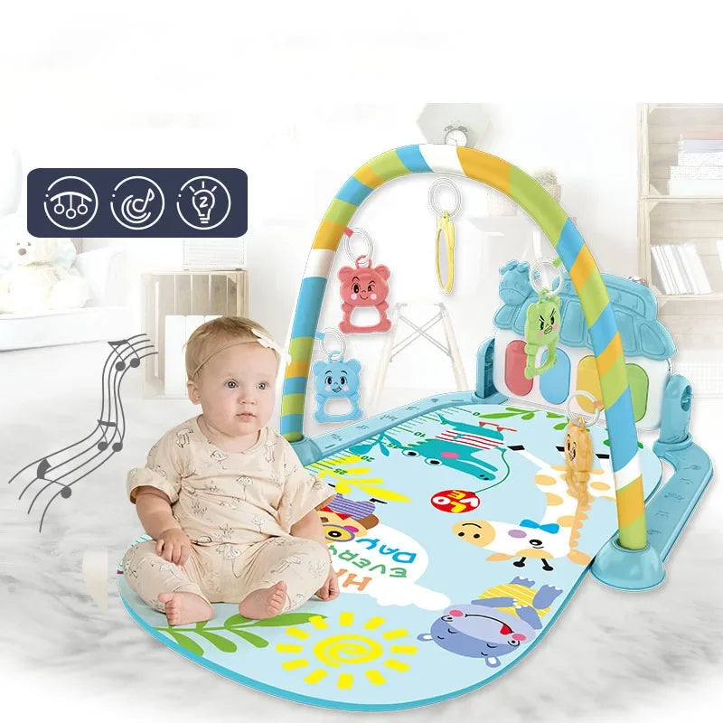 Baby Fitness Stand Toys Newborn Baby Music Pedal Qin Fitness Equipment Climbing Pad Toys Hot Selling