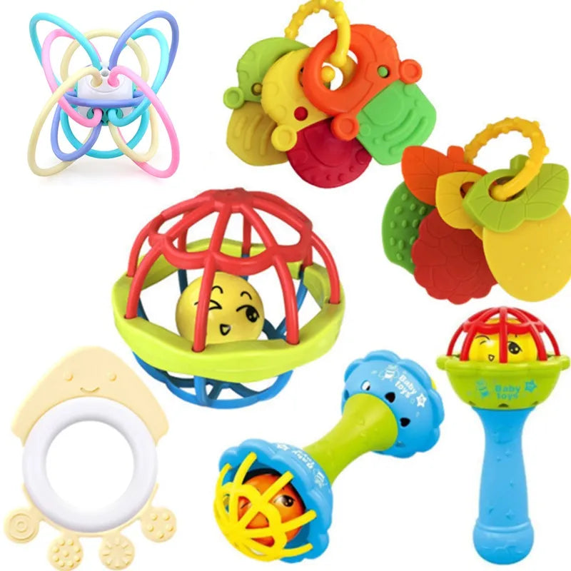 Baby hand grasp ball rattles