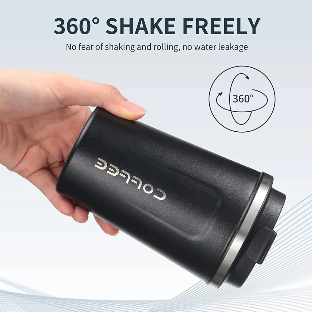 380ML/510ML Travel Coffee Mug Stainless Steel Thermal Mug Leakproof Tea Coffee Cup Car Vacuum Flasks Portable Insulated Bottles