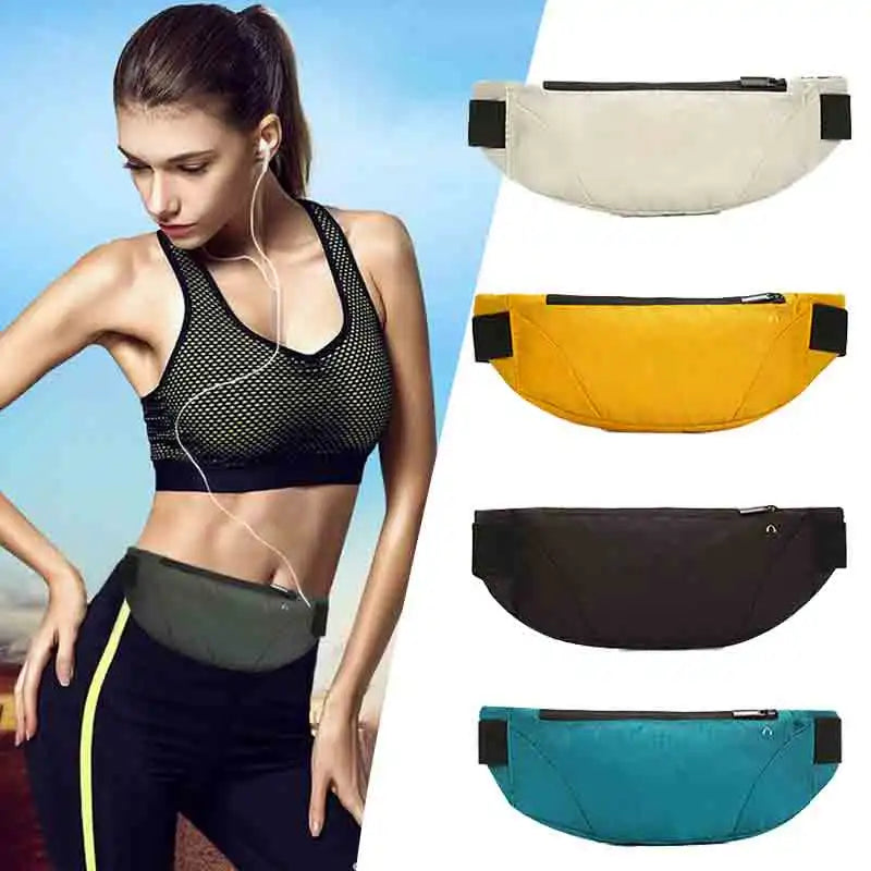 Colorful Waist Bag Waterproof Waist Bum Bag Running Jogging Belt Pouch Zip Fanny Pack Sport Runner Crossbody Bags Men And Women