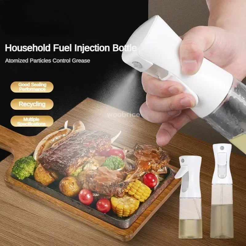 Press-type Oil Spray Bottle 200/300/500ML Kitchen Cooking Oil Sprayer Outdoor Barbecue Oil Spray Bottle Vinegar Soy Sauce