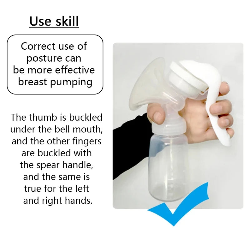 Manual Breast Pump Powerful Baby Nipple Suction