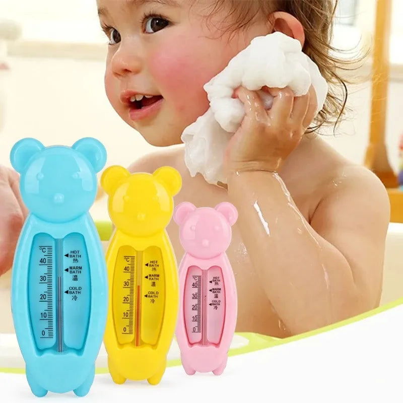 New Cartoon Floating Bear Baby Water Thermometers Lovely Kids Bath Thermometer Toy Plastic Tub Water Sensor Thermometer