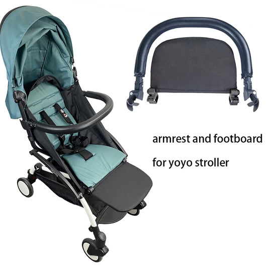 Baby Stroller Footboard & Leather Cloth Material Handle Bar Stroller Accessories For Babyzen Yoyo Yoya Babytime Pram Bumper