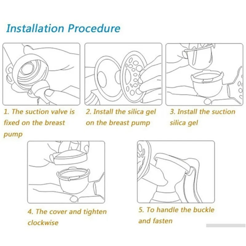 Manual Breast Pump Powerful Baby Nipple Suction