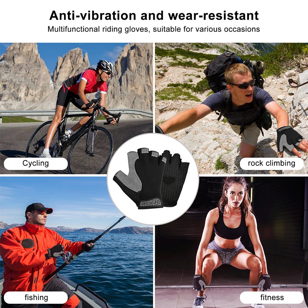 Half Finger Gloves Anti-Slip Anti-sweat Gym Fitness